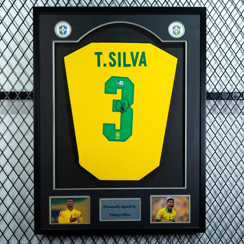Thiago Silva Signed Brazil Jersey