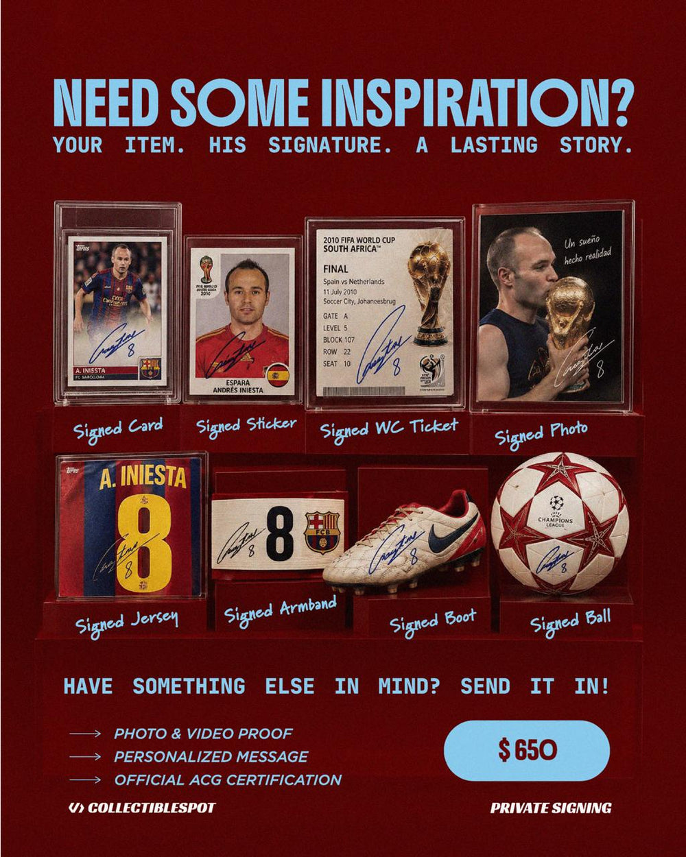 Andres Iniesta – Send Your Item