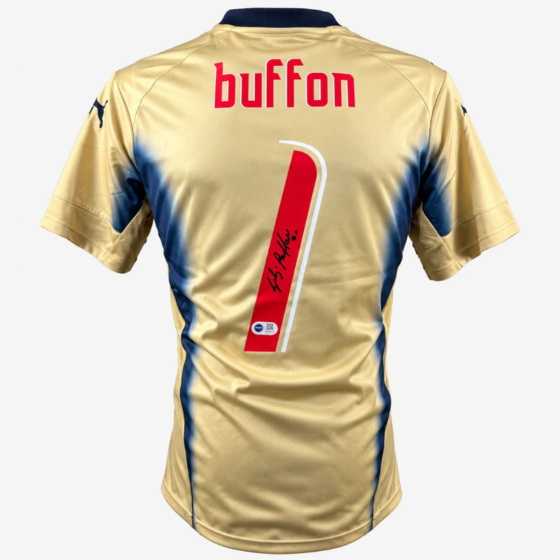 Gianluigi Buffon Signed Italy 2006 Gold Jersey
