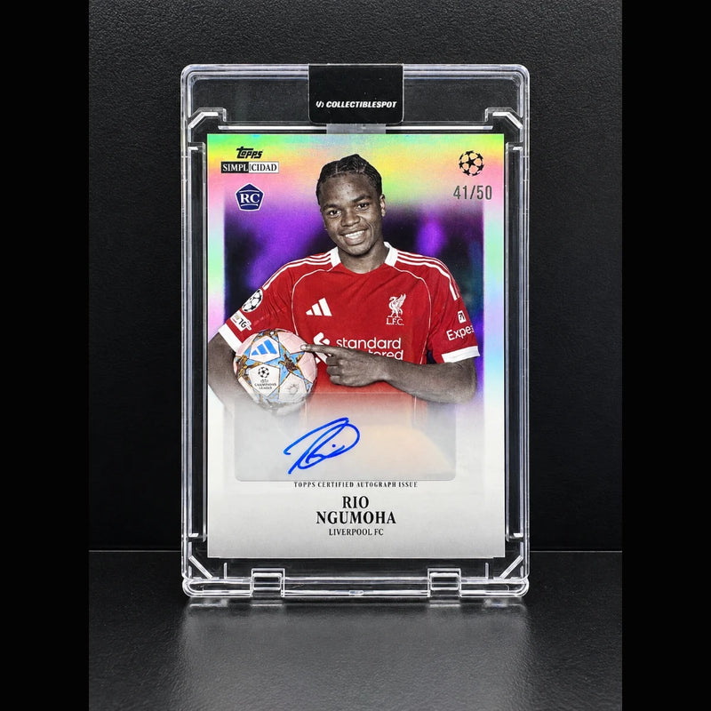 2025-26 Topps Simplicidad UEFA Rio Ngumoha RC Rookie Auto Image Variation /50