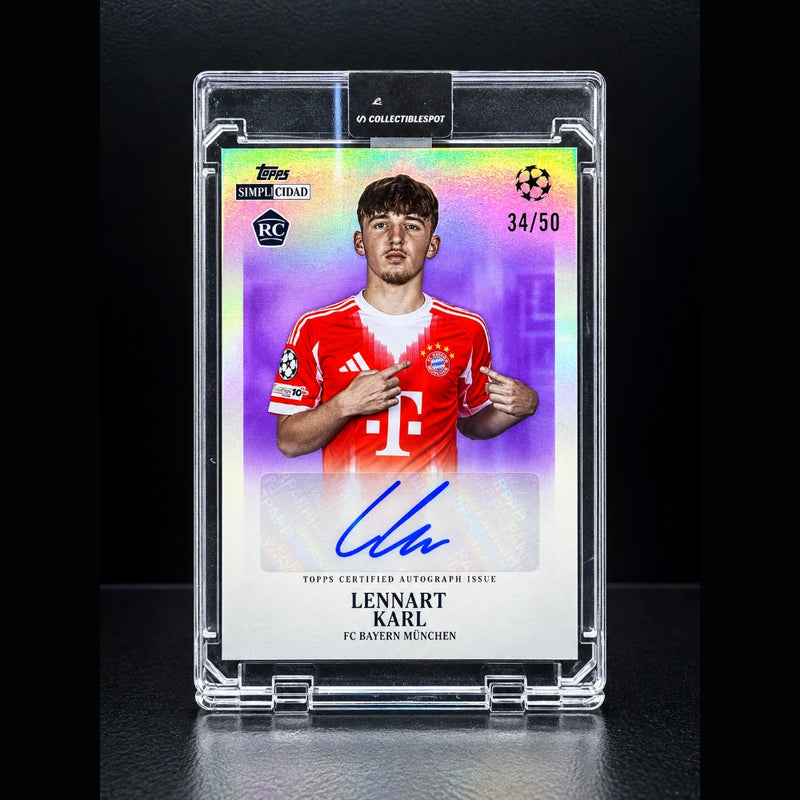 2025-26 Topps Simplicidad UEFA Lennart Karl RC Rookie Auto Image Variation /50
