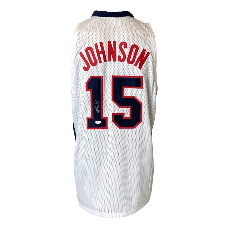 Magic Johnson Signed USA Jersey