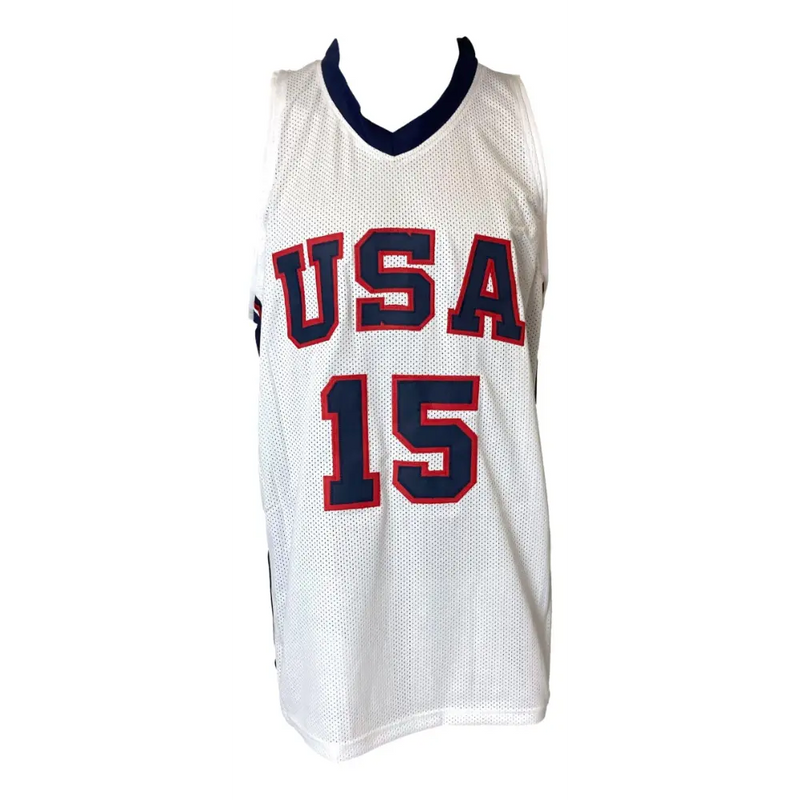 Magic Johnson Signed USA Jersey