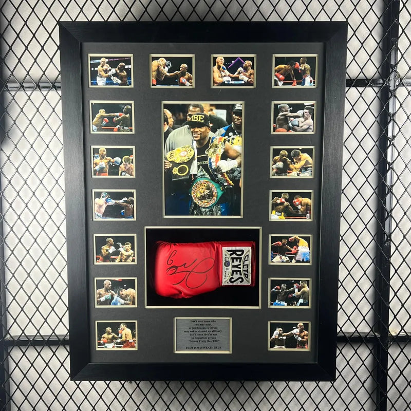 Floyd Mayweather Jr Signed Glove Framed