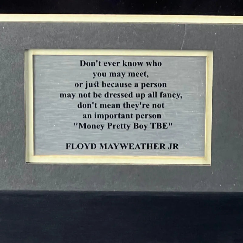 Floyd Mayweather Jr Signed Glove Framed