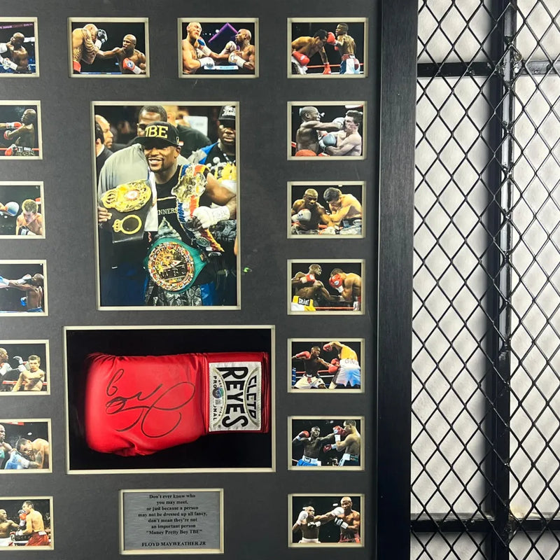 Floyd Mayweather Jr Signed Glove Framed