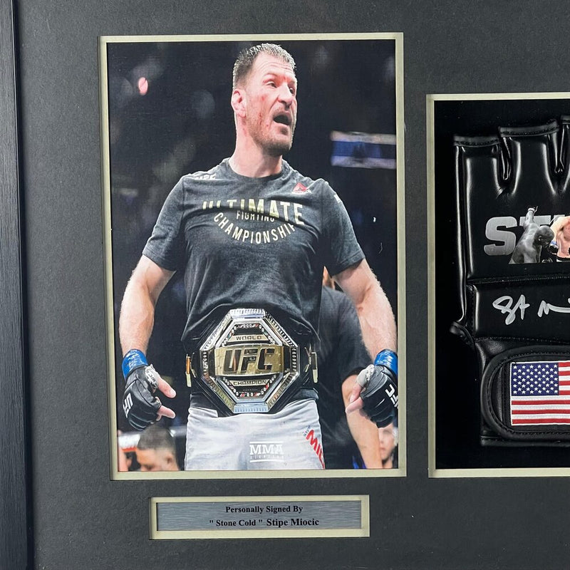 Stipe Miocic Signed Glove Framed