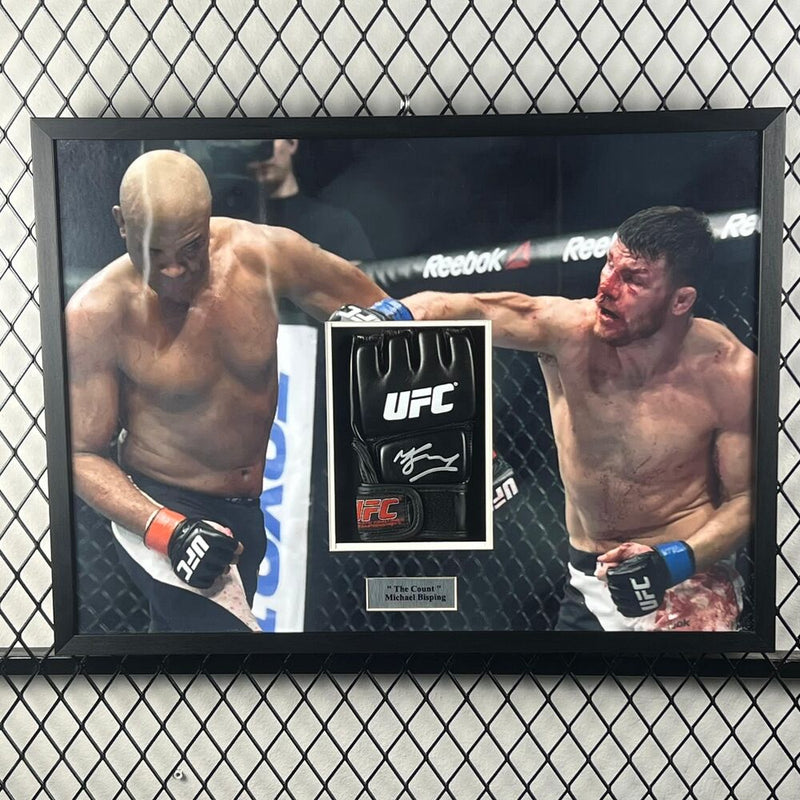 Michael Bisping Signed Glove Framed