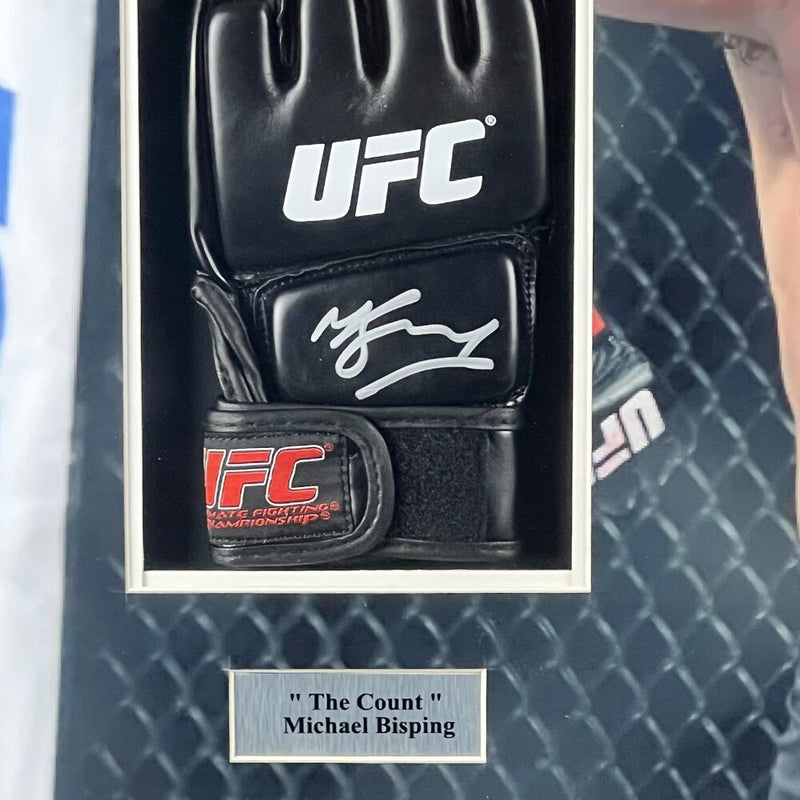 Michael Bisping Signed Glove Framed