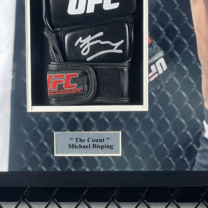 Michael Bisping Signed Glove Framed