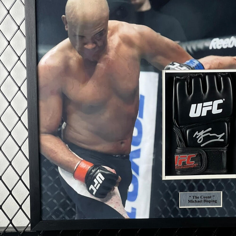 Michael Bisping Signed Glove Framed