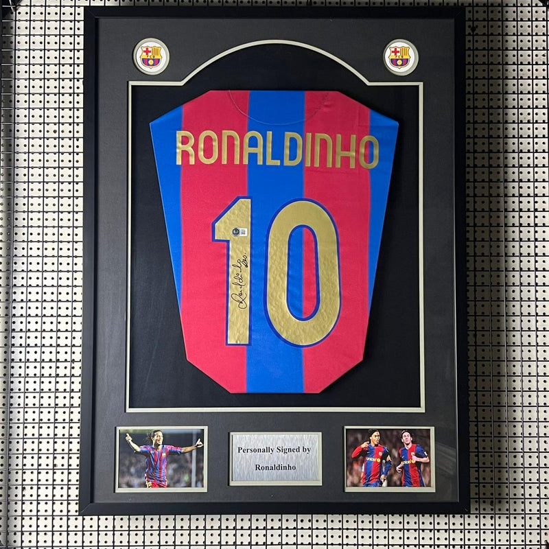 Ronaldinho Signed FC Barcelona Jersey