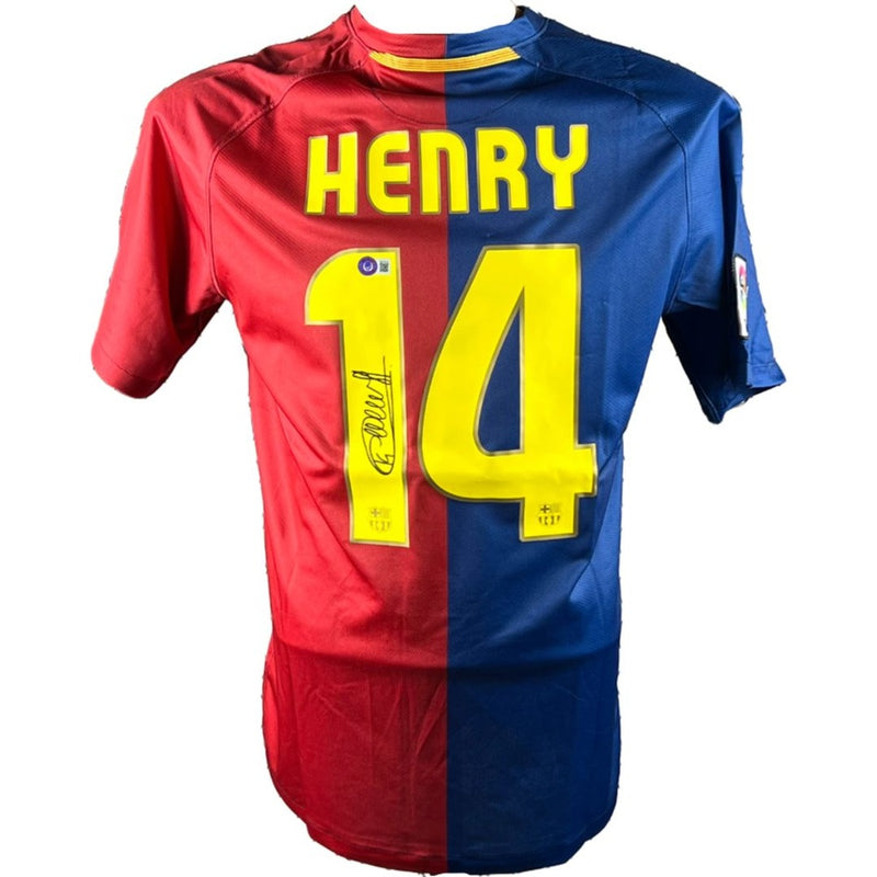 Thierry Henry Signed Barcelona Jersey
