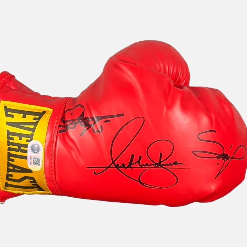Anthony Joshua , Francis Ngannou , Turki Al-Sheikh Signed Boxing Glove