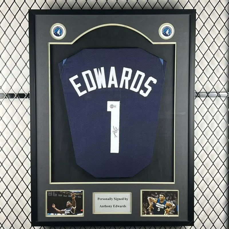 Anthony Edwards Signed Minnesota Timberwolves Jersey
