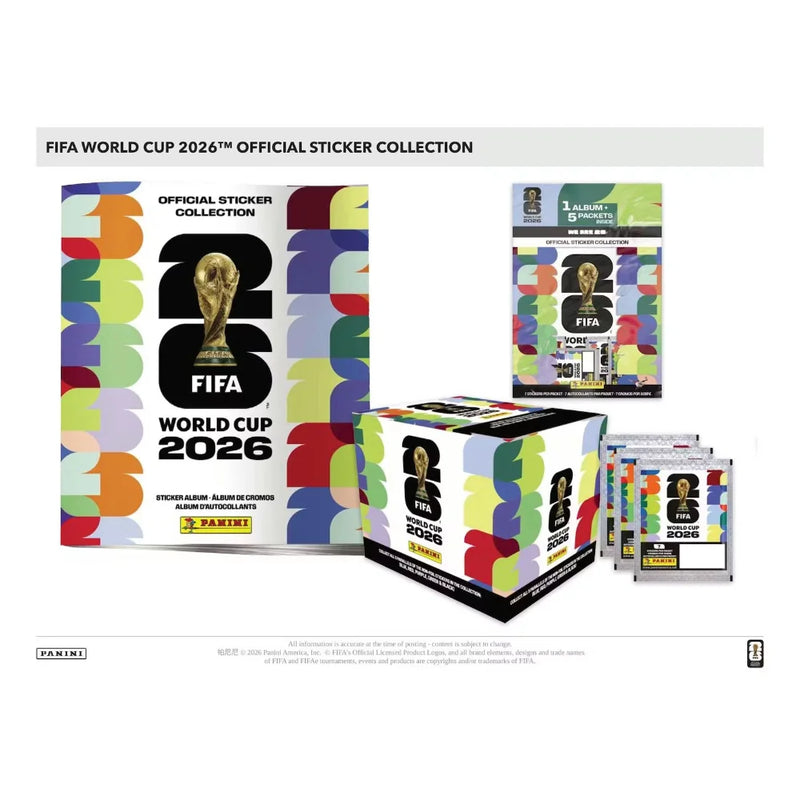 2026 Panini FIFA World Cup Soccer 50-Pack Sticker Box