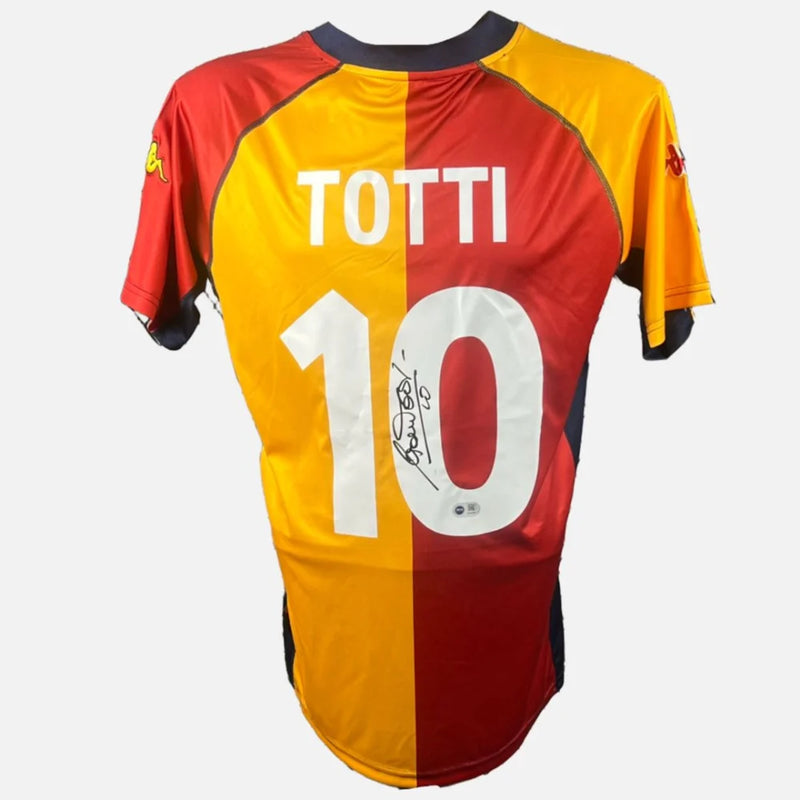 Francesco Totti Signed AS Roma 2001 - 2002 Champions League Jersey