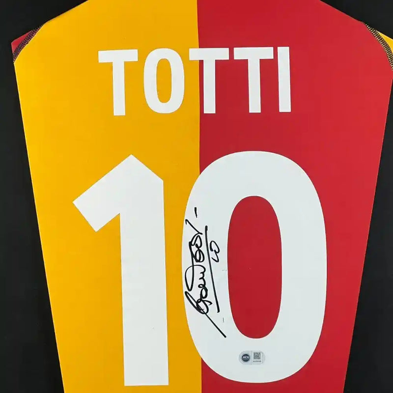 Francesco Totti Signed AS Roma 2001 - 2002 Champions League Jersey
