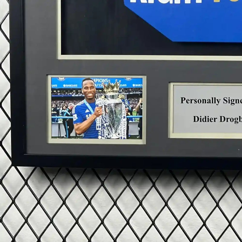 Didier Drogba Signed Chelsea 2011-2012 Framed Jersey