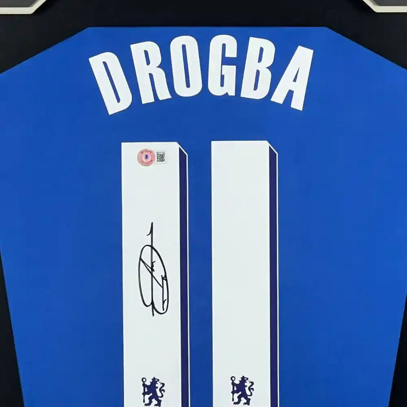 Didier Drogba Signed Chelsea 2011-2012 Framed Jersey