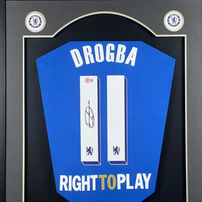 Didier Drogba Signed Chelsea 2011-2012 Framed Jersey