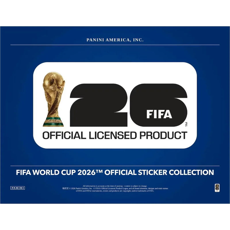 PRE-ORDER 2026 Panini FIFA World Cup Soccer 50-Pack Sticker Box - U.S. VERSION