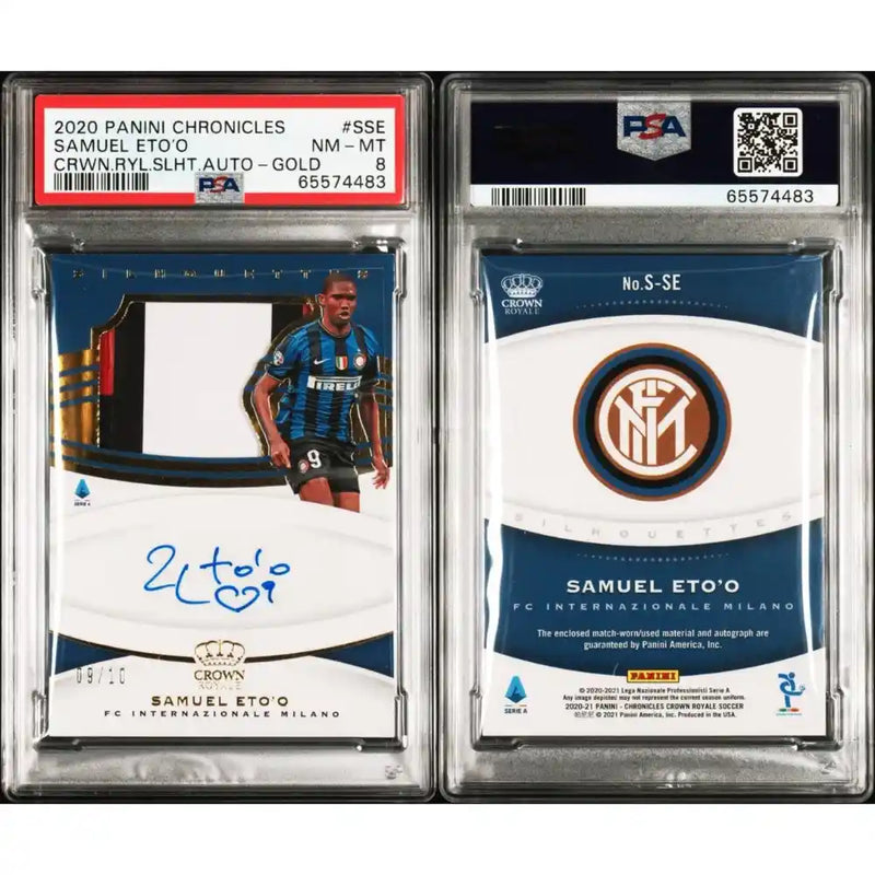 Samuel Eto'o PSA 8 Auto #9/10 - Jersey Number