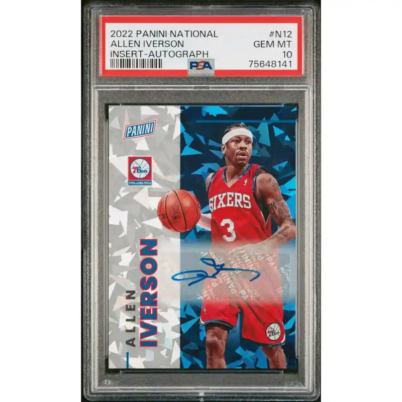 Allen Iverson PSA 10 AUTO #3/10 Jersey Number