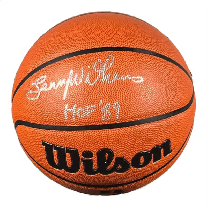 Lenny Wilkens Signed Basketball Inscribed " HOF 89 "