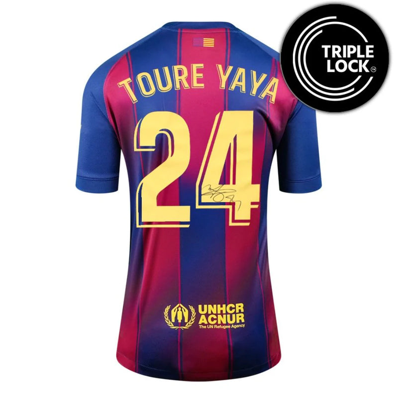 Yaya Touré Signed Barcelona Jersey