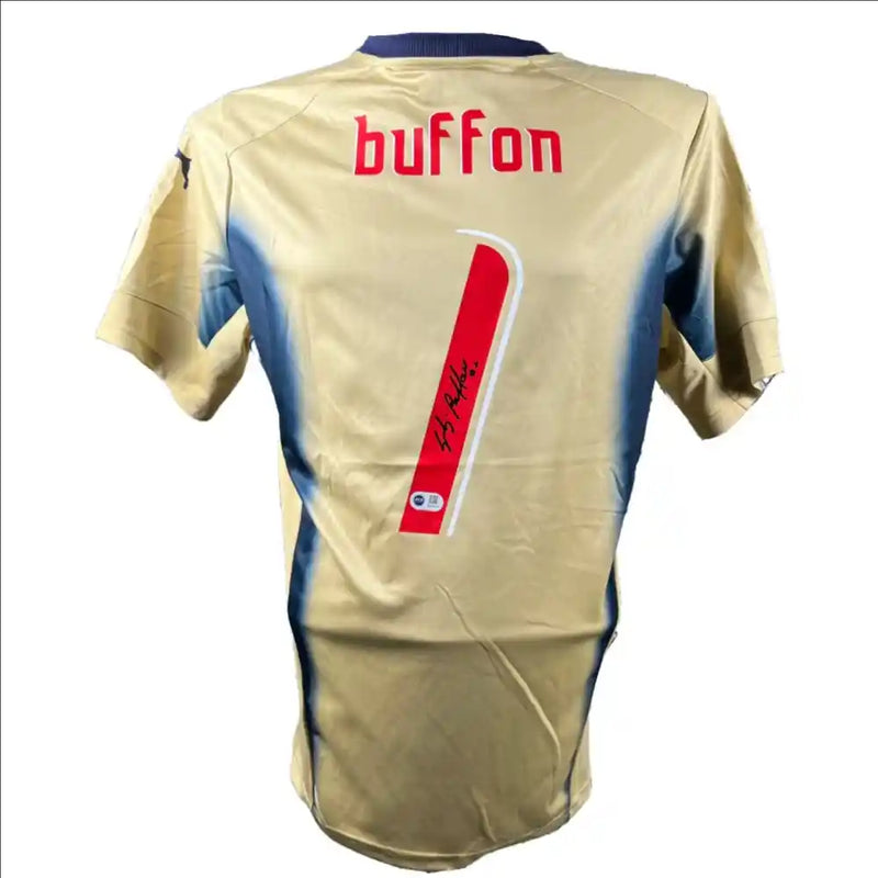 Gianluigi Buffon Signed Italy 2006 Gold Jersey