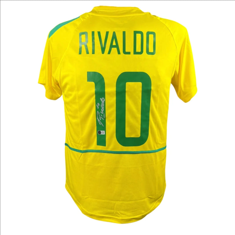 Rivaldo Signed Brazil 2002 Jersey