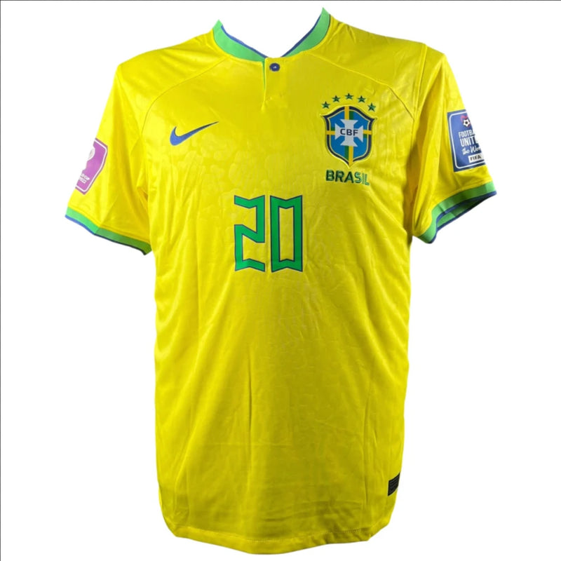 Vinicius Junior Signed Brazil 2022 Jersey