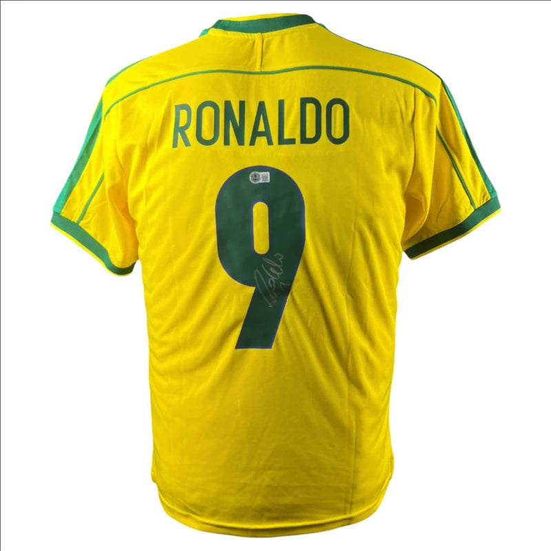 Ronaldo Nazario Signed Brazil FC 1998 Home Jersey