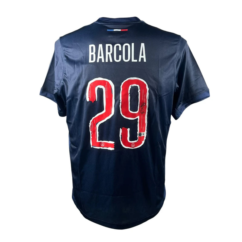 Bradley Barcola Signed PSG 2024-2025 Jersey