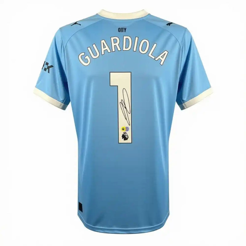 Pep Guardiola Signed Manchester City Jersey